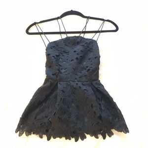 Black Lace Peplum Top | Forever 21 | Size S